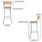 Conjunto Com 2 Banquetas Em Alumínio, Fibra Sintética E Tecid