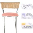 Conjunto Com 2 Banquetas Em Alumínio, Fibra Sintética E Tecid