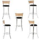 Conjunto Com 2 Banquetas Em Alumínio, Fibra Sintética E Tecid