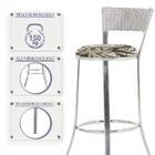 Conjunto Com 2 Banquetas Em Alumínio, Fibra Sintética E Tecid