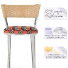 Conjunto Com 2 Banquetas Em Alumínio, Fibra Sintética E Tecid