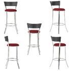 Conjunto Com 2 Banquetas Em Alumínio, Fibra Sintética E Tecid