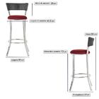 Conjunto Com 2 Banquetas Em Alumínio, Fibra Sintética E Tecid