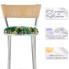 Conjunto Com 2 Banquetas Em Alumínio, Fibra Sintética E Tecid