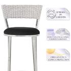 Conjunto Com 2 Banquetas Em Alumínio, Fibra Sintética E Tecid