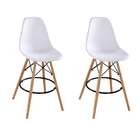 Conjunto Com 2 Banquetas Fixas Eiffel Branca