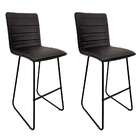 Conjunto Com 2 Banquetas Fixas Marilyn Preto