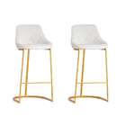 Conjunto Com 2 Banquetas Fixas Milano Branca