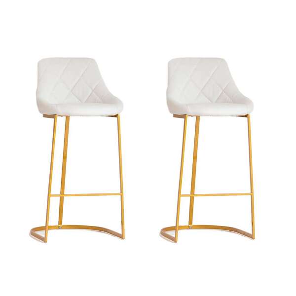 Conjunto Com 2 Banquetas Fixas Milano Branca