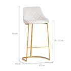 Conjunto Com 2 Banquetas Fixas Milano Branca