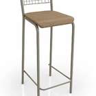 Conjunto Com 2 Banquetas Genova Nickel E Capuccino