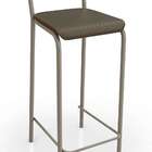 Conjunto Com 2 Banquetas Genova Nickel E Marrom