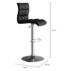 Conjunto Com 2 Banquetas Giratórias Fardeen Preto