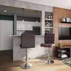 Conjunto Com 2 Banquetas Giratórias Finley Marrom Escuro