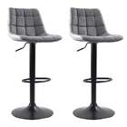 Conjunto Com 2 Banquetas Giratórias Kinney Cinza