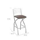 Conjunto Com 2 Banquetas Rio Cromado E Marrom