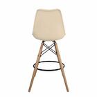 Conjunto Com 2 Banquetas Saarinen Nude - Base Madeira Naturalê