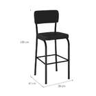 Conjunto Com 2 Banquetas Vintage Preto