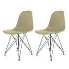Conjunto Com 2 Cadeira Para Sala De Jantar Eames Pp Eiffel Fe