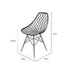 Conjunto Com 2 Cadeira Para Sala De Jantar Kayla Dsw  Cinza B