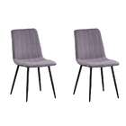 Conjunto Com 2 Cadeiras Adriana Cinza