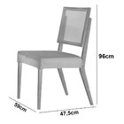 Conjunto Com 2 Cadeiras Aila Em Madeira Maciça Para Sala De J