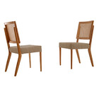 Conjunto Com 2 Cadeiras Aila Em Madeira Maciça Para Sala De J