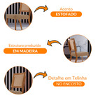 Conjunto Com 2 Cadeiras Aila Em Madeira Maciça Para Sala De J