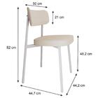 Conjunto Com 2 Cadeiras Alloa Polipropileno Palha E Branco