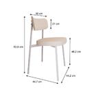 Conjunto Com 2 Cadeiras Alloa Polipropileno Palha E Branco