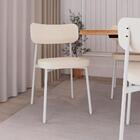 Conjunto Com 2 Cadeiras Alloa Polipropileno Palha E Branco