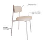 Conjunto Com 2 Cadeiras Alloa Polipropileno Palha E Branco