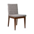 Conjunto Com 2 Cadeiras Ande Cinza E Amêndoa