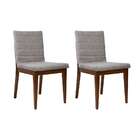 Conjunto Com 2 Cadeiras Ande Cinza E Amêndoa