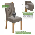 Conjunto Com 2 Cadeiras Apogeu Suede Animale Bege E Amêndoa C