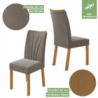 Conjunto Com 2 Cadeiras Apogeu Suede Animale Bege E Amêndoa C