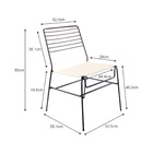 Conjunto Com 2 Cadeiras Aramadas Downy