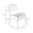 Conjunto Com 2 Cadeiras Aramadas Downy