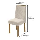 Conjunto Com 2 Cadeiras Astrid Linho Bege E Amêndoa Clean