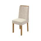 Conjunto Com 2 Cadeiras Astrid Linho Bege E Amêndoa Clean