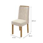 Conjunto Com 2 Cadeiras Astrid Linho Bege E Amêndoa Clean