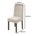 Conjunto Com 2 Cadeiras Astrid Linho Bege E Imbuia Clean