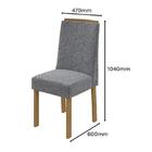 Conjunto Com 2 Cadeiras Astrid Linho Cinza E Amêndoa Clean