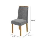 Conjunto Com 2 Cadeiras Astrid Linho Cinza E Amêndoa Clean