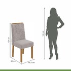 Conjunto Com 2 Cadeiras Astrid Linho Rústico E Amêndoa Clean