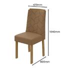 Conjunto Com 2 Cadeiras Astrid Sintético Caramelo E Amêndoa C