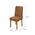 Conjunto Com 2 Cadeiras Astrid Sintético Caramelo E Amêndoa C