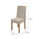 Conjunto Com 2 Cadeiras Astrid Veludo Creme E Amêndoa Clean