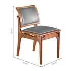 Conjunto Com 2 Cadeiras Atenas Grafite E Imbuia Natural