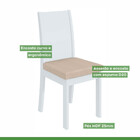 Conjunto Com 2 Cadeiras Athenas Linho Bege E Branco